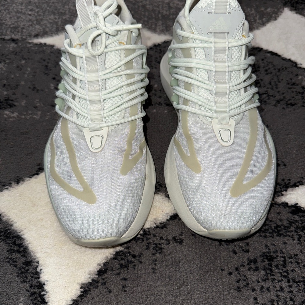 Adidas Mint Green Alphaboost V1 Athletic Shoes